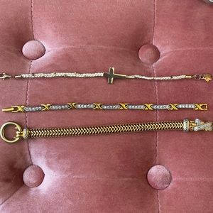 Three Gold Women’s Bracelets|‎ Sold as a set!